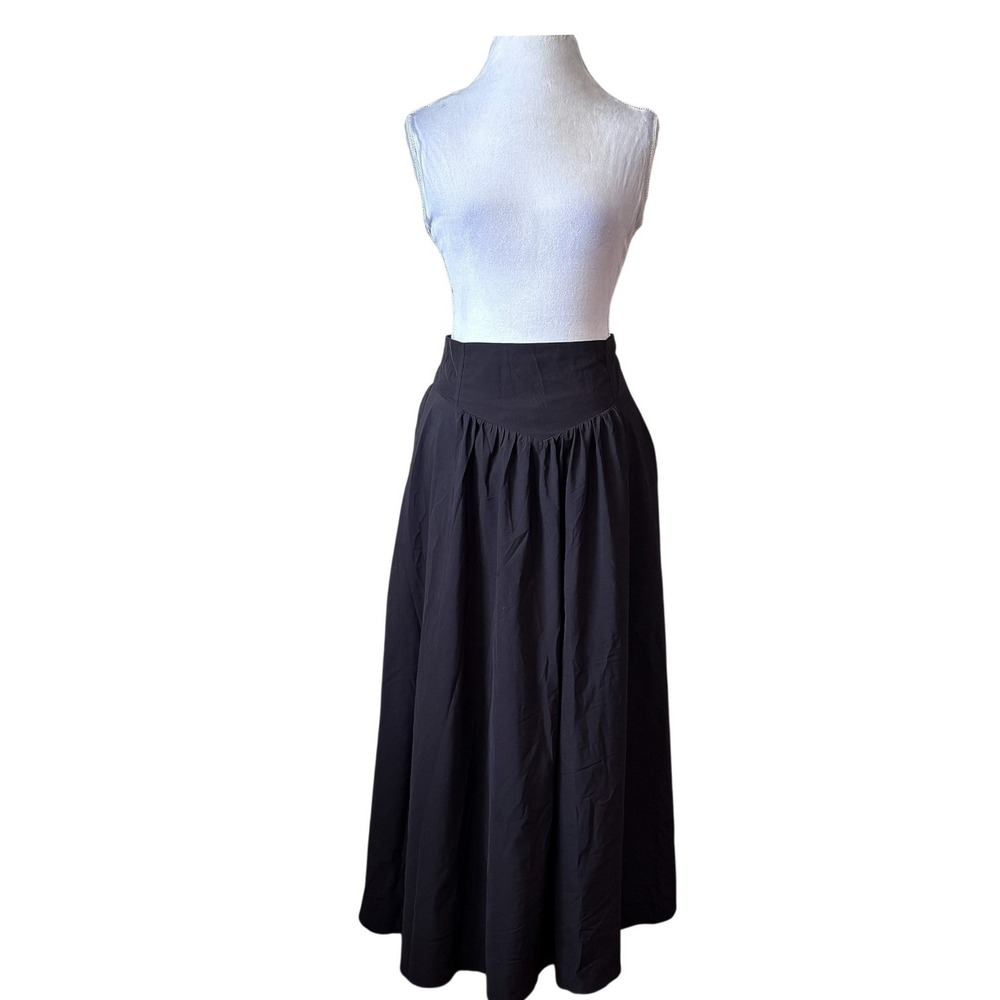 Scarlet Darkness Victorian Gothic Maxi Skirt Large Black Corset Broomstick Witch